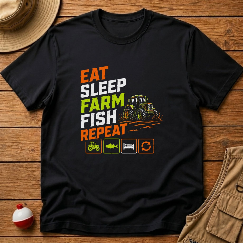 Eat Sleep Farm Fish Repeat T-Shirt