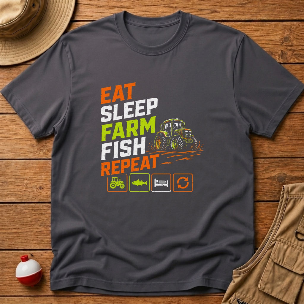 Eat Sleep Farm Fish Repeat T-Shirt