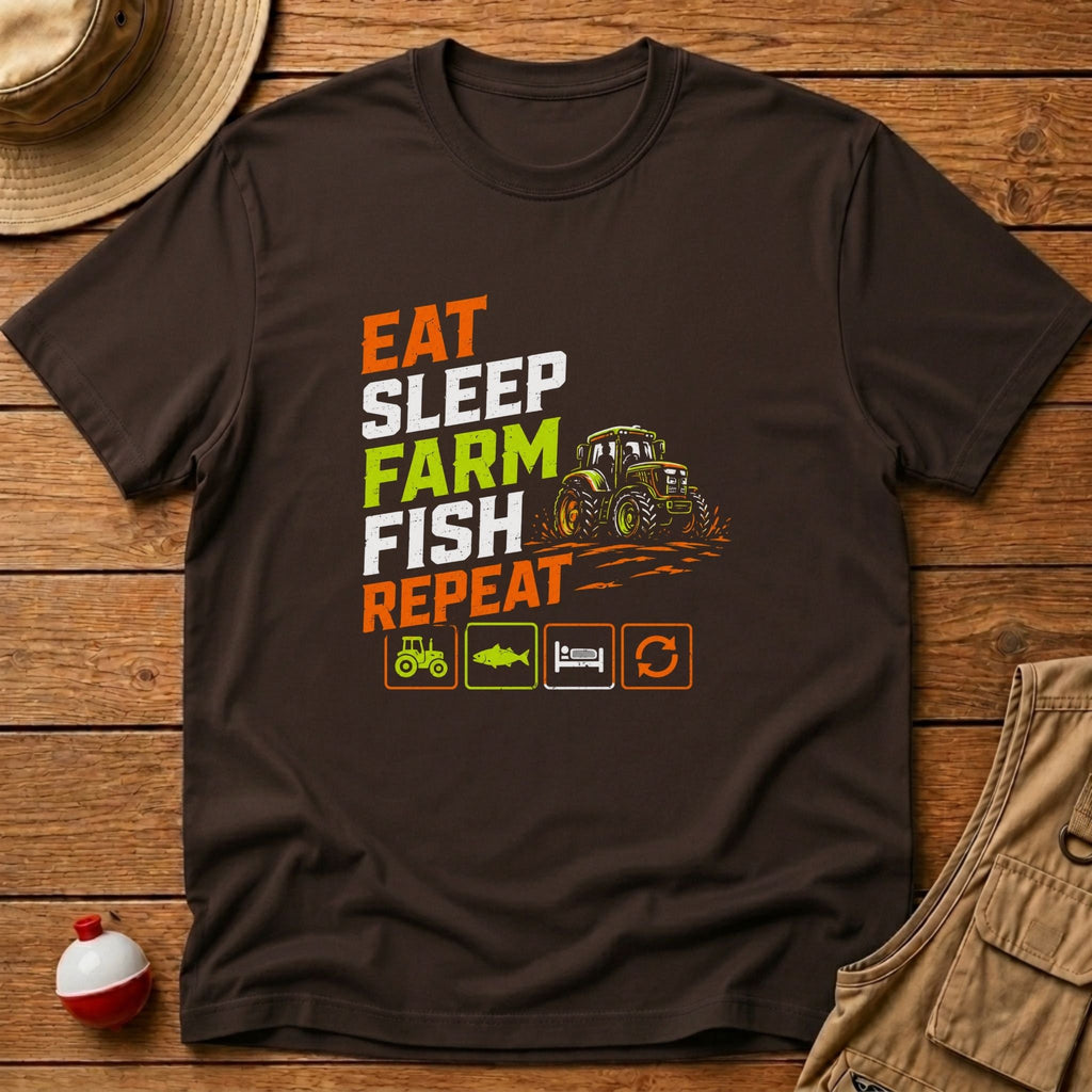 Eat Sleep Farm Fish Repeat T-Shirt