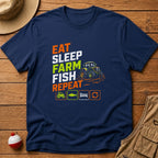 Eat Sleep Farm Fish Repeat T-Shirt