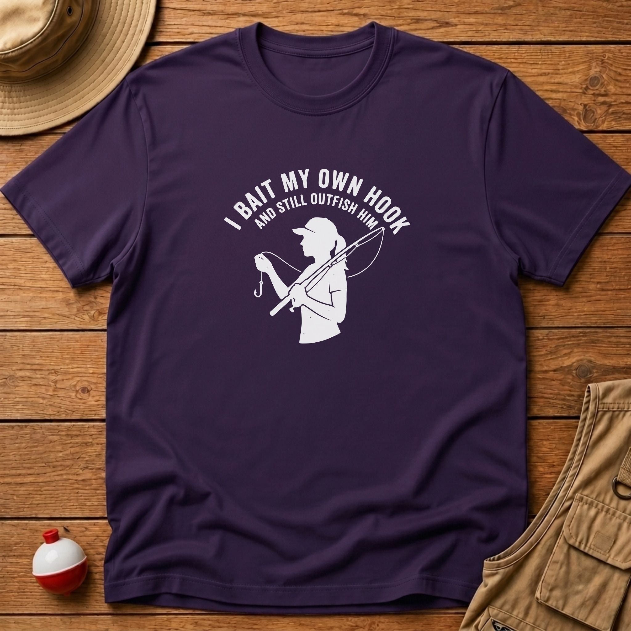 I Bait My Hook & Outfish Him T-Shirt