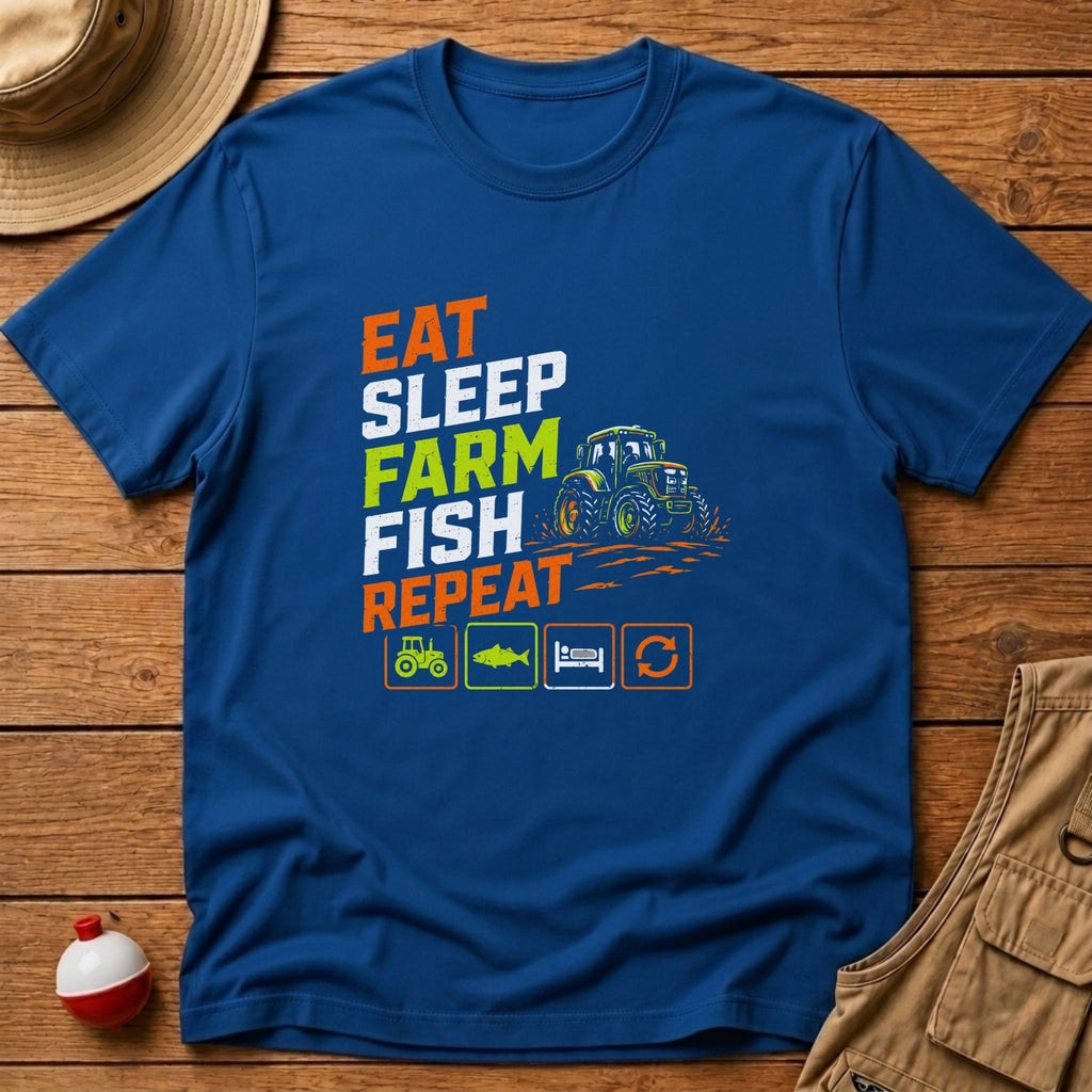 Eat Sleep Farm Fish Repeat T-Shirt