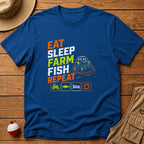 Eat Sleep Farm Fish Repeat T-Shirt