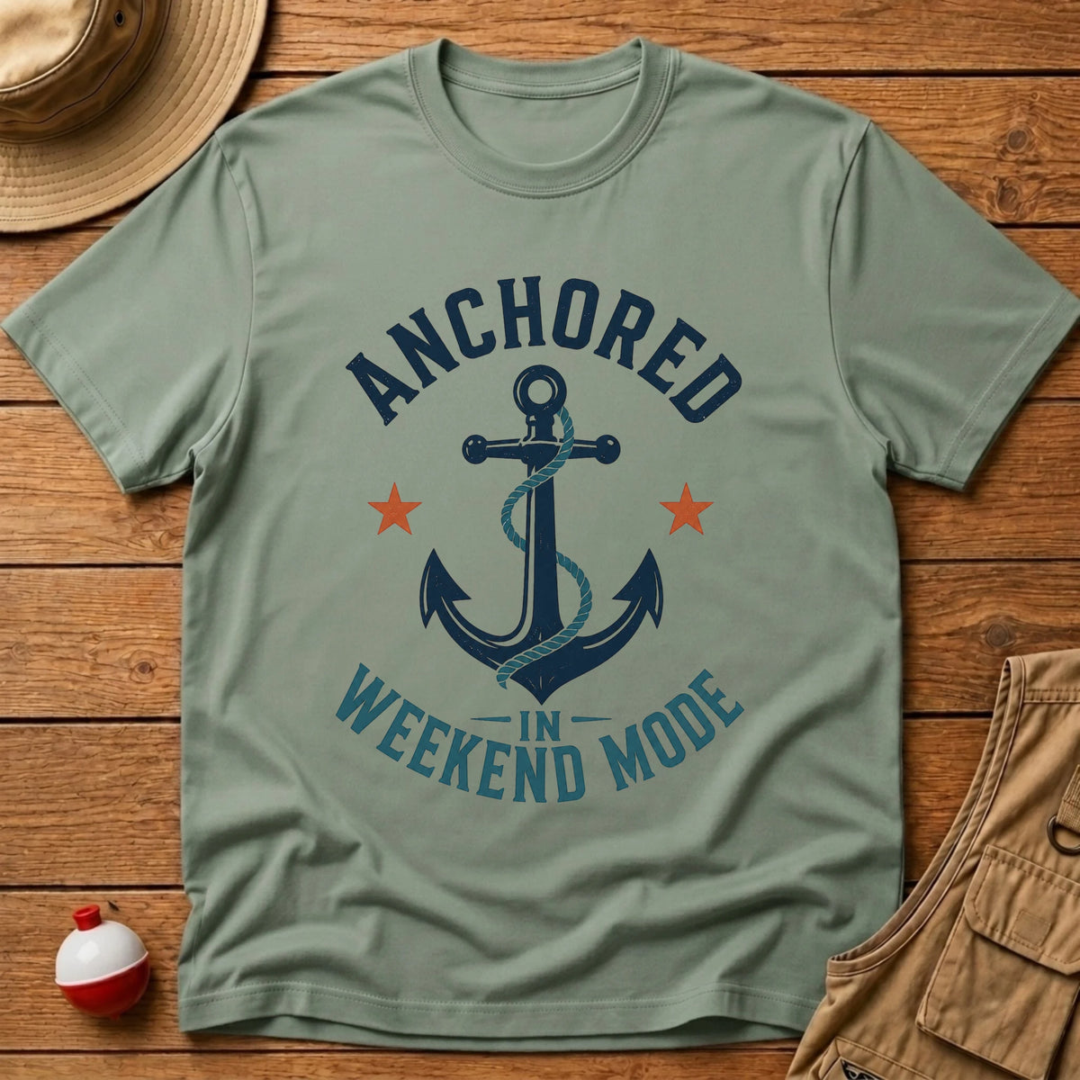 Anchored Weekend T-Shirt - Floating Bobber