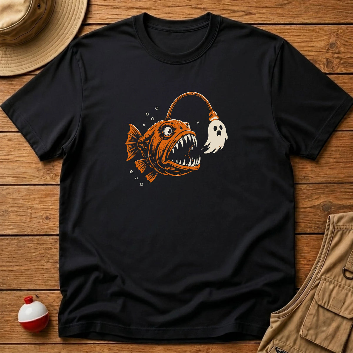 Angler Fish Ghost T-Shirt - Floating Bobber