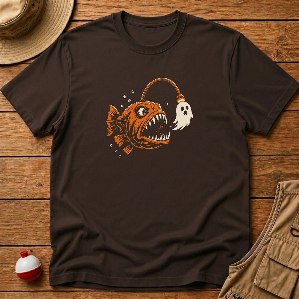 Angler Fish Ghost T-Shirt - Floating Bobber