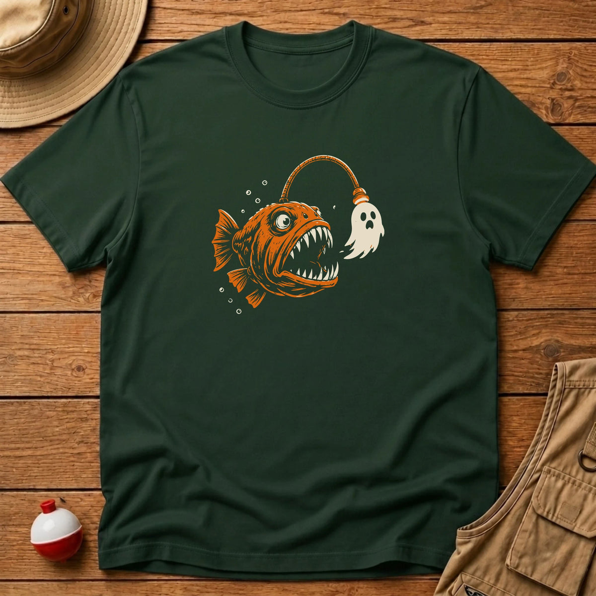 Angler Fish Ghost T-Shirt - Floating Bobber