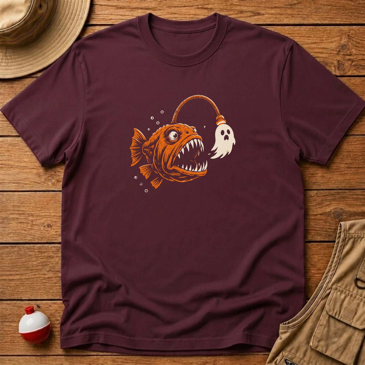 Angler Fish Ghost T-Shirt - Floating Bobber