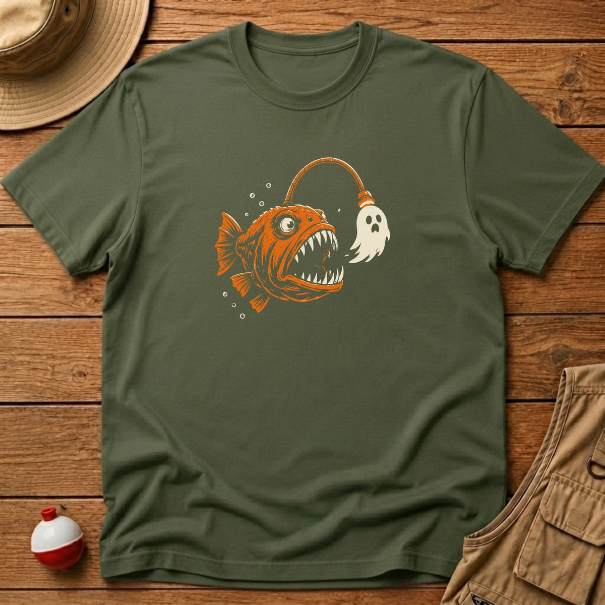 Angler Fish Ghost T-Shirt - Floating Bobber