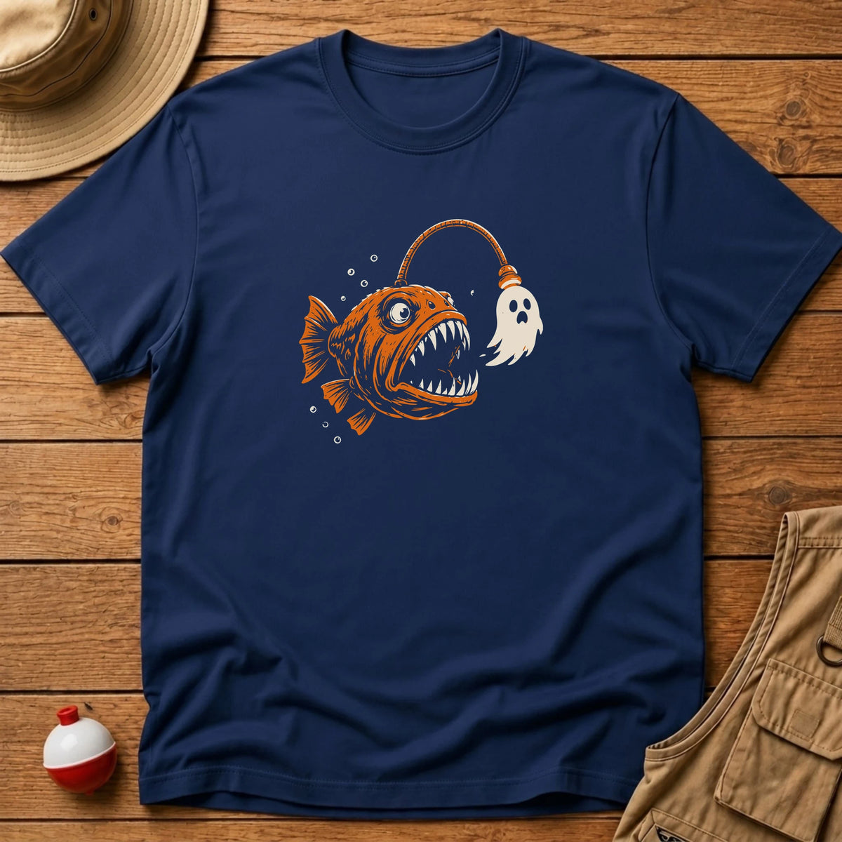 Angler Fish Ghost T-Shirt - Floating Bobber