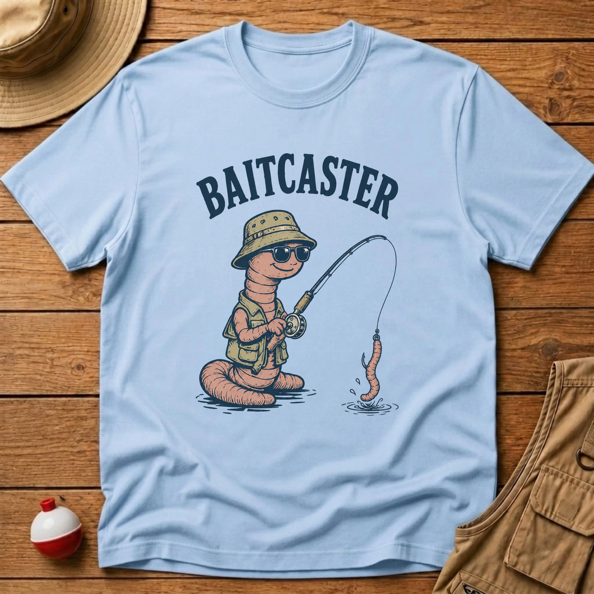Bait Caster T-Shirt - Floating Bobber