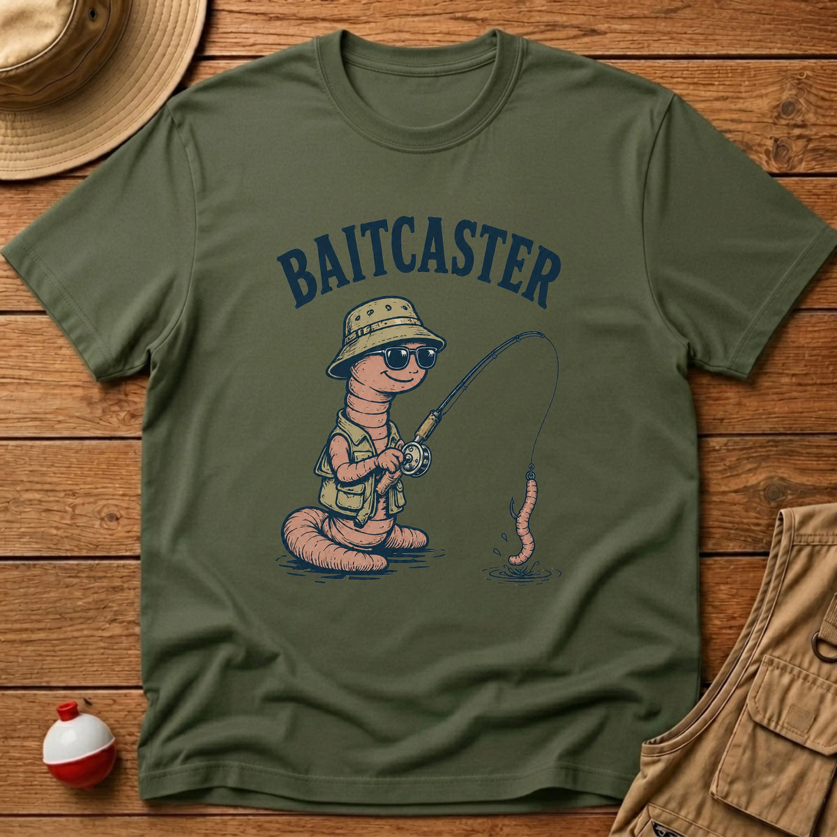 Bait Caster T-Shirt - Floating Bobber