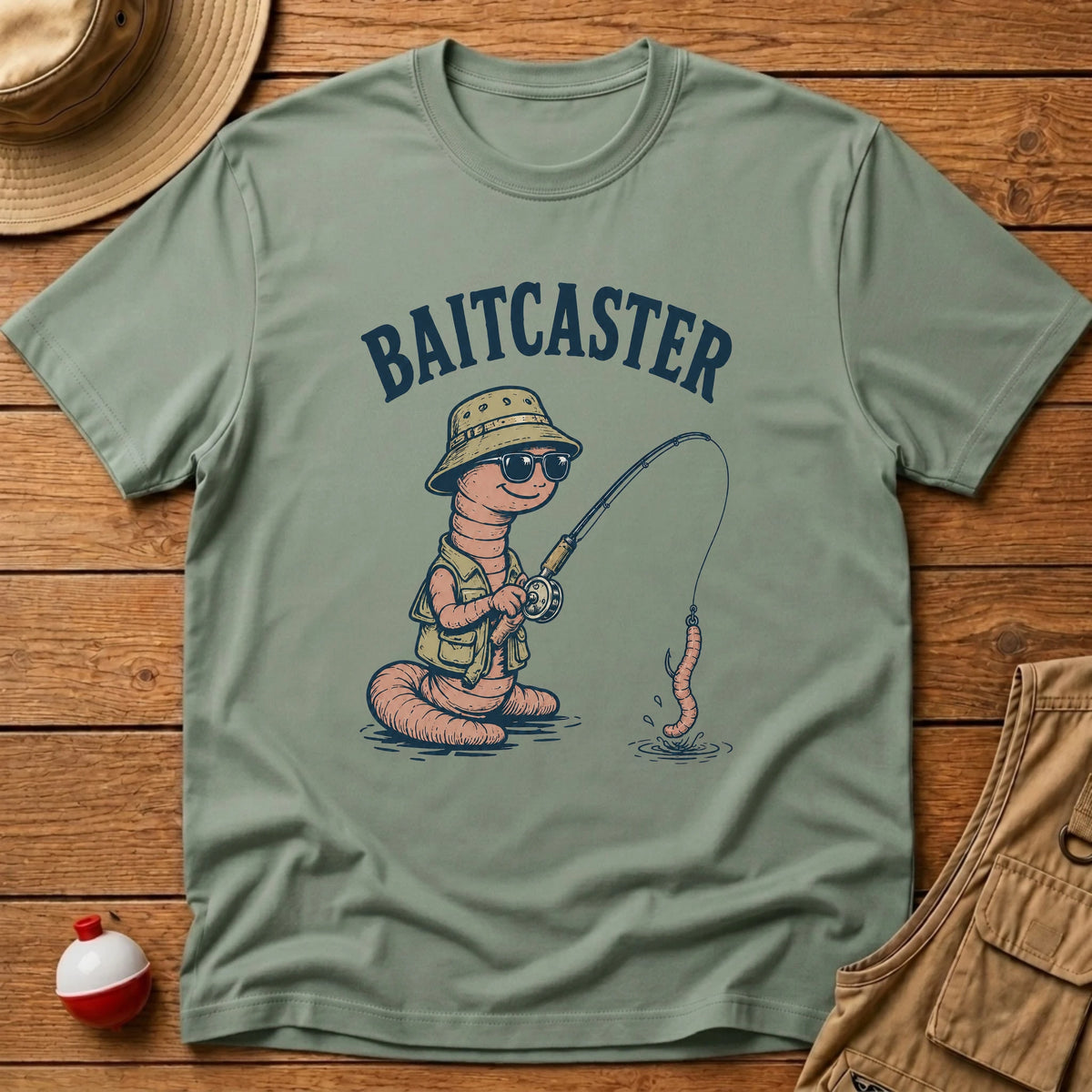 Bait Caster T-Shirt - Floating Bobber