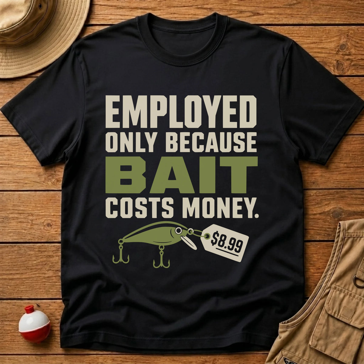 Bait Cost Money T-Shirt - Floating Bobber