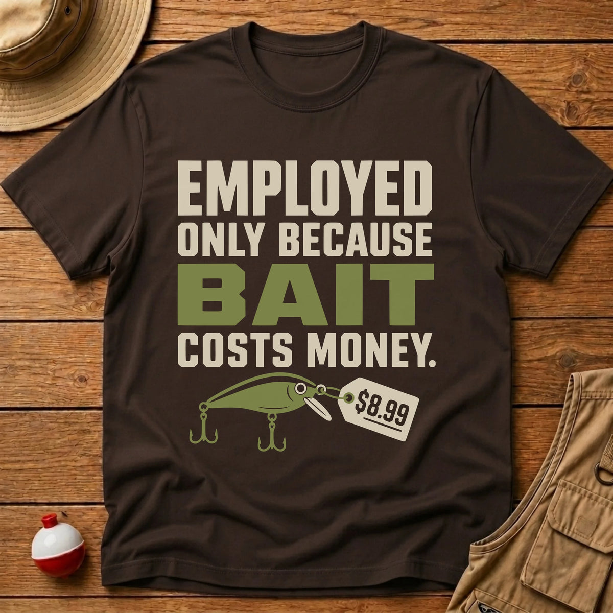 Bait Cost Money T-Shirt - Floating Bobber
