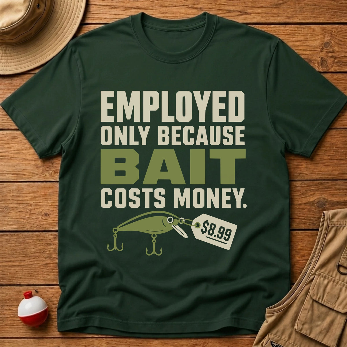 Bait Cost Money T-Shirt - Floating Bobber
