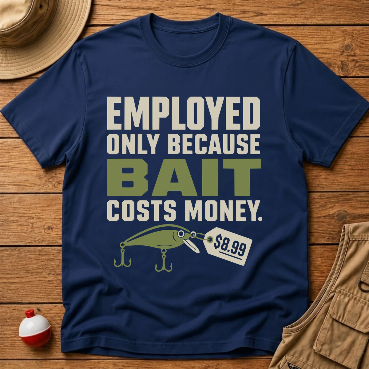 Bait Cost Money T-Shirt - Floating Bobber