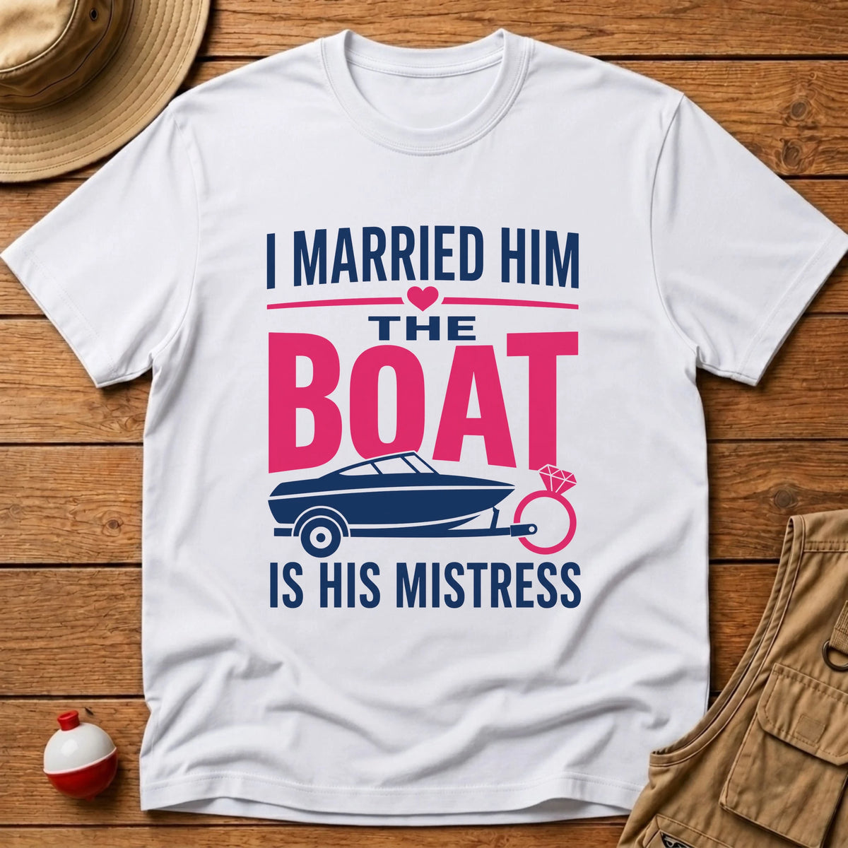 Boat Came With Him T-Shirt - Floating Bobber