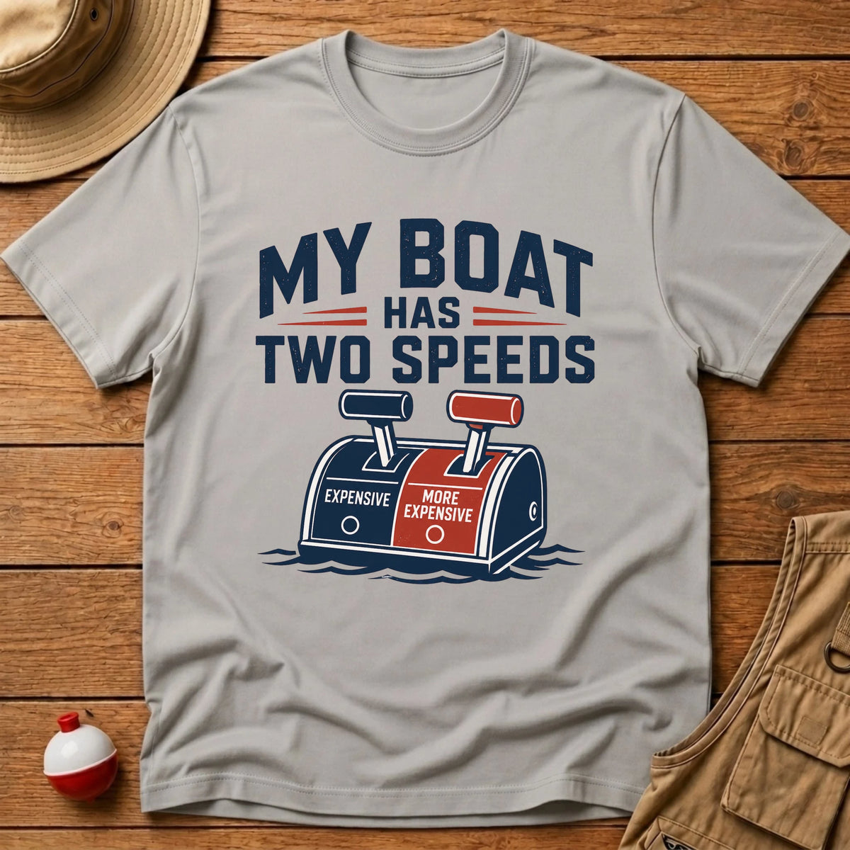 Boat Two Speeds T-Shirt - Floating Bobber