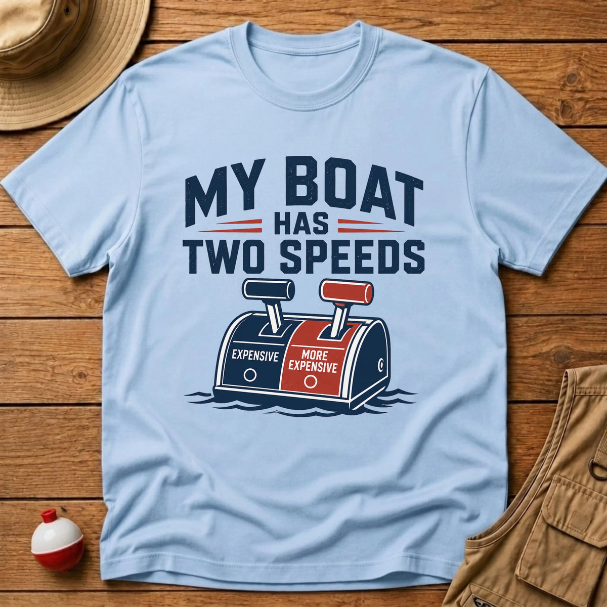 Boat Two Speeds T-Shirt - Floating Bobber
