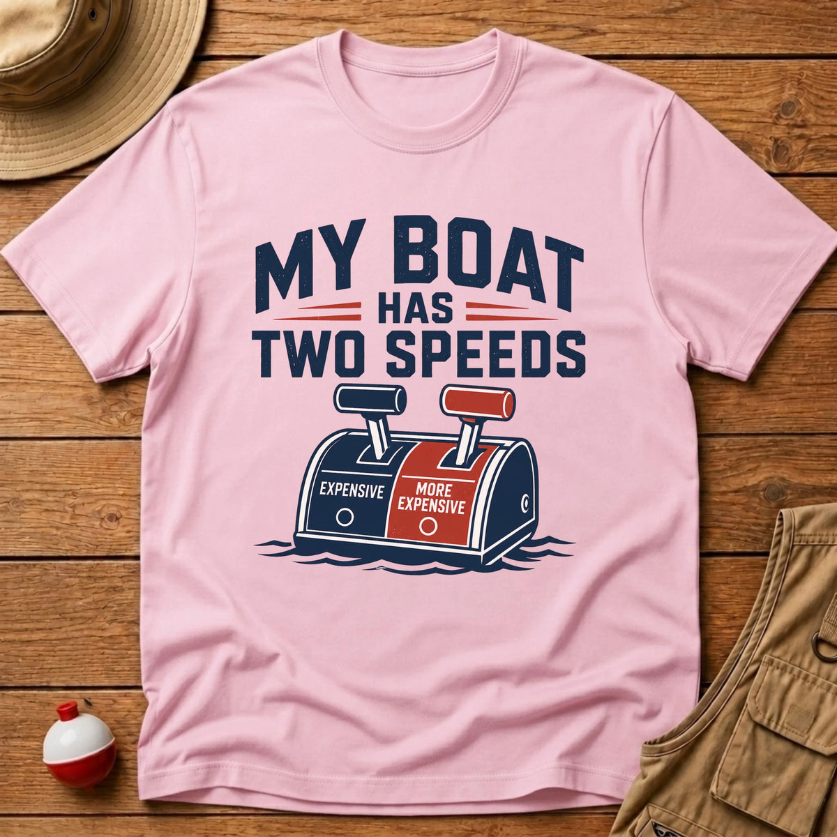 Boat Two Speeds T-Shirt - Floating Bobber