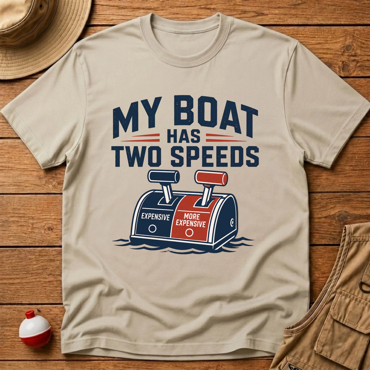 Boat Two Speeds T-Shirt - Floating Bobber
