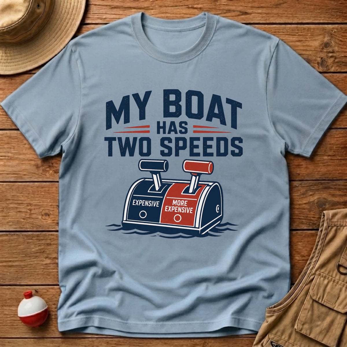 Boat Two Speeds T-Shirt - Floating Bobber
