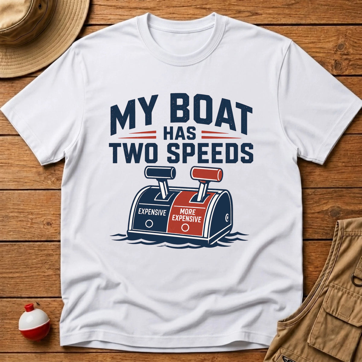 Boat Two Speeds T-Shirt - Floating Bobber