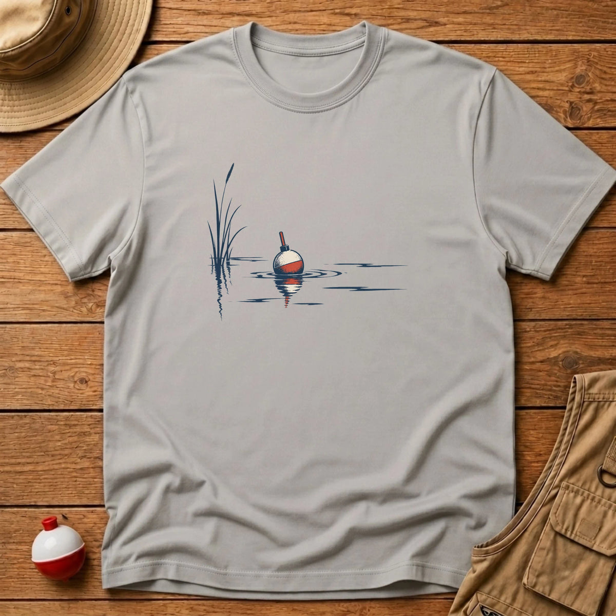 Bobber Line Art T-Shirt - Floating Bobber