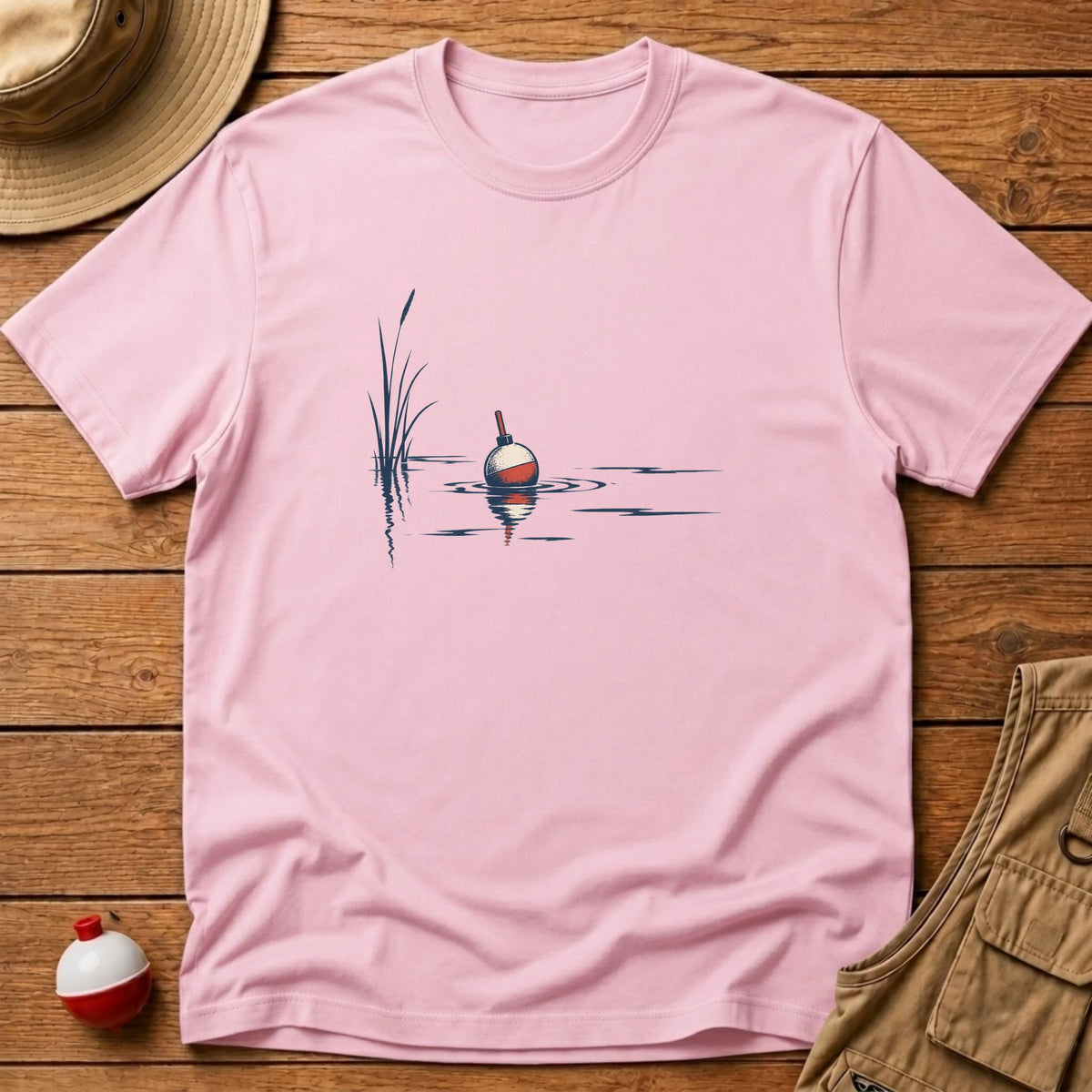 Bobber Line Art T-Shirt - Floating Bobber