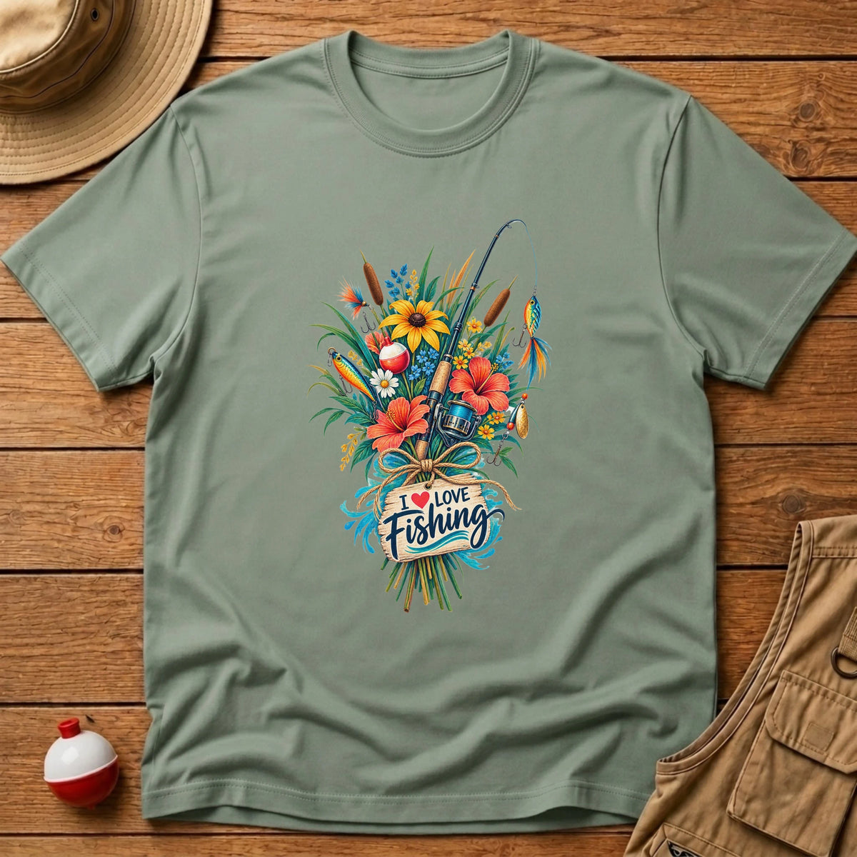 Bouquet Fishing T-Shirt - Floating Bobber