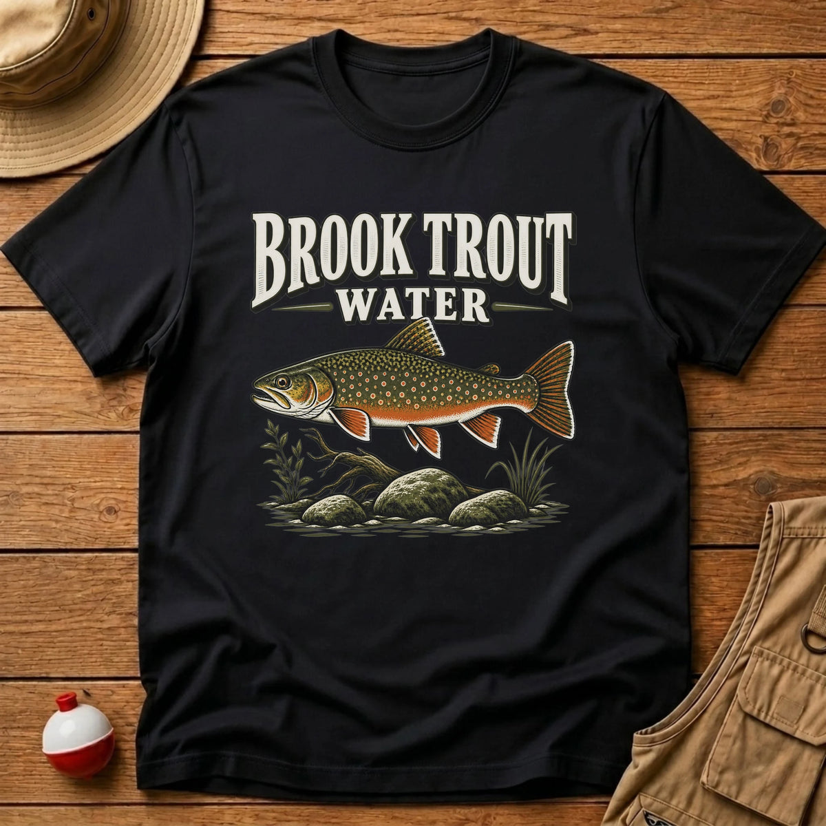 Brook Trout Water T-Shirt - Floating Bobber