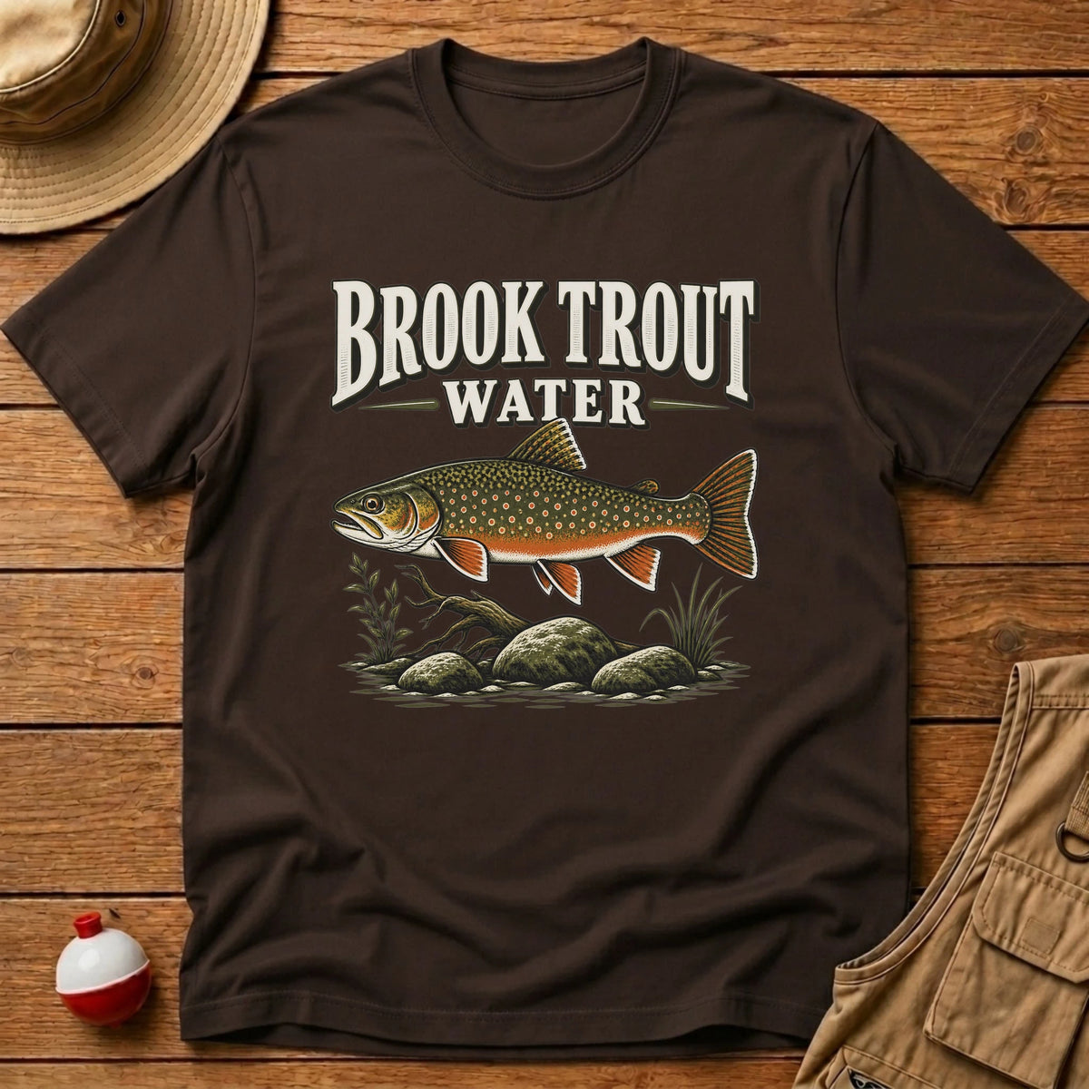 Brook Trout Water T-Shirt - Floating Bobber