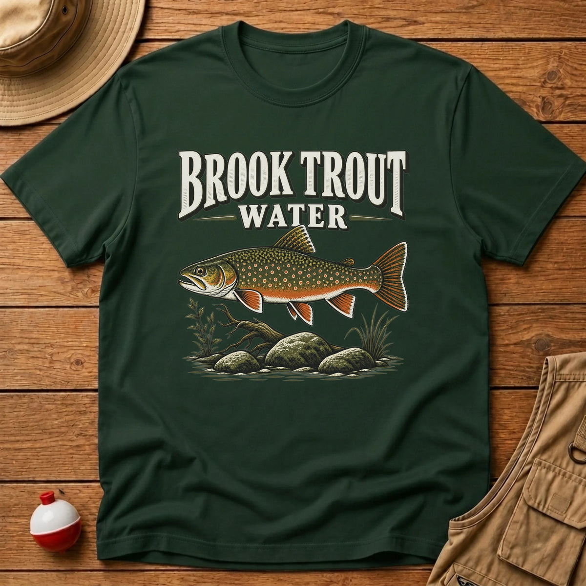 Brook Trout Water T-Shirt - Floating Bobber