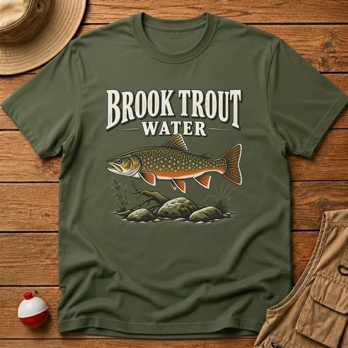 Brook Trout Water T-Shirt - Floating Bobber
