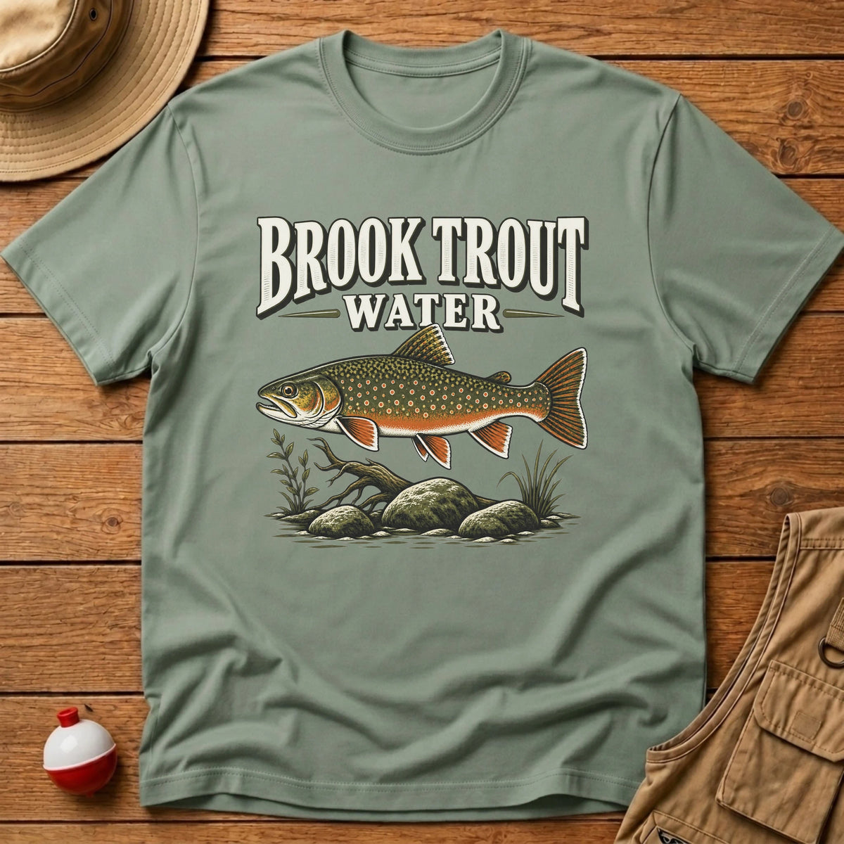 Brook Trout Water T-Shirt - Floating Bobber