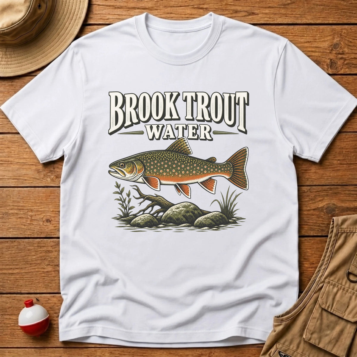 Brook Trout Water T-Shirt - Floating Bobber
