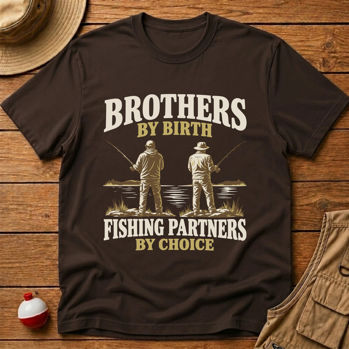 Brothers By Birth T-Shirt - Floating Bobber