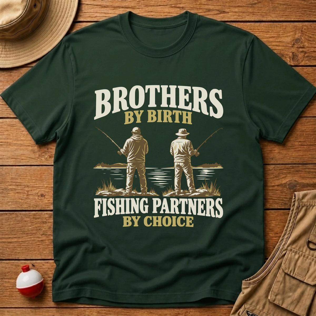 Brothers By Birth T-Shirt - Floating Bobber