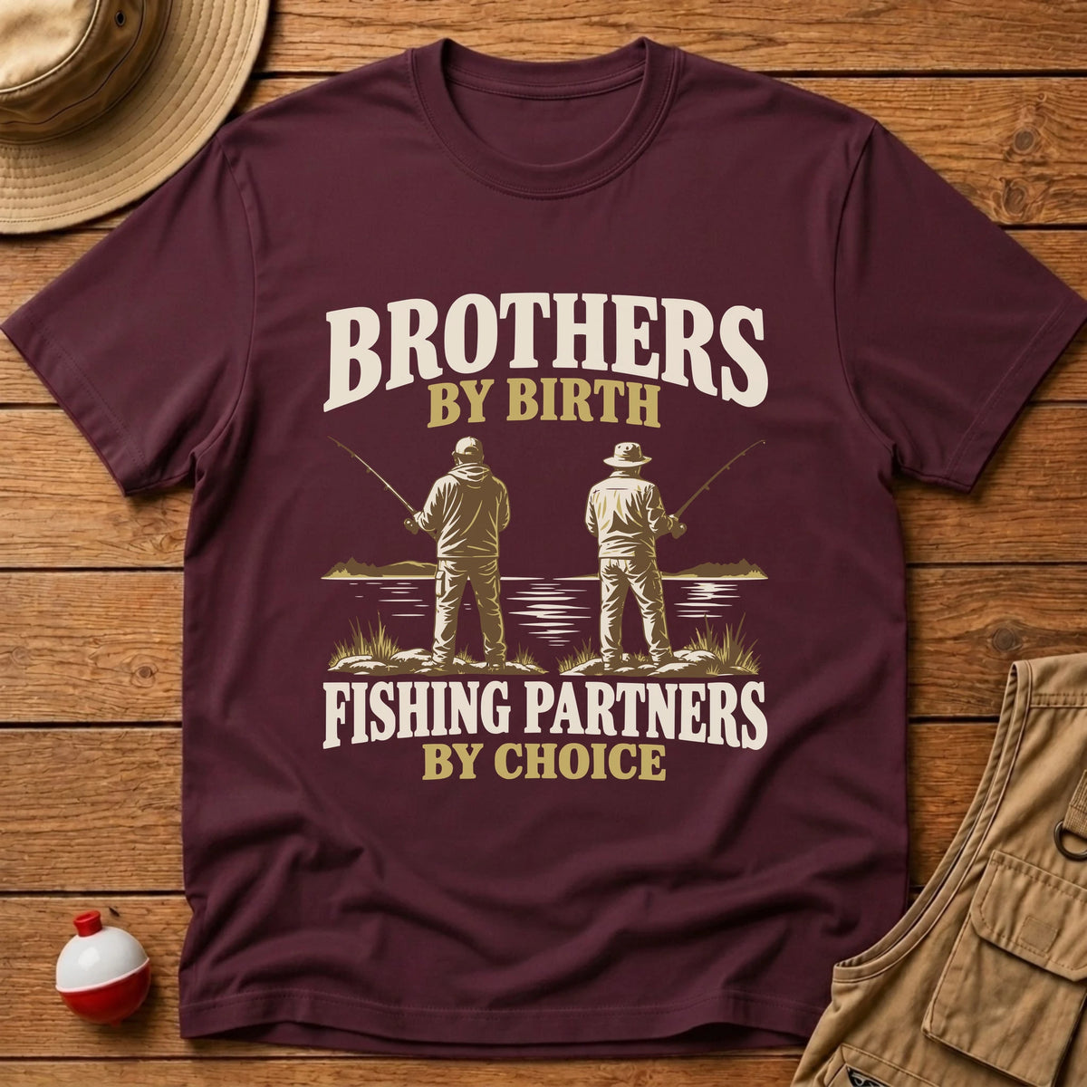 Brothers By Birth T-Shirt - Floating Bobber