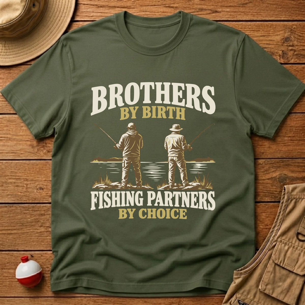 Brothers By Birth T-Shirt - Floating Bobber
