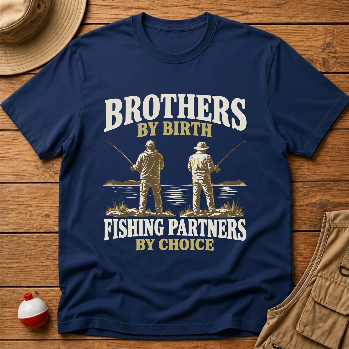 Brothers By Birth T-Shirt - Floating Bobber