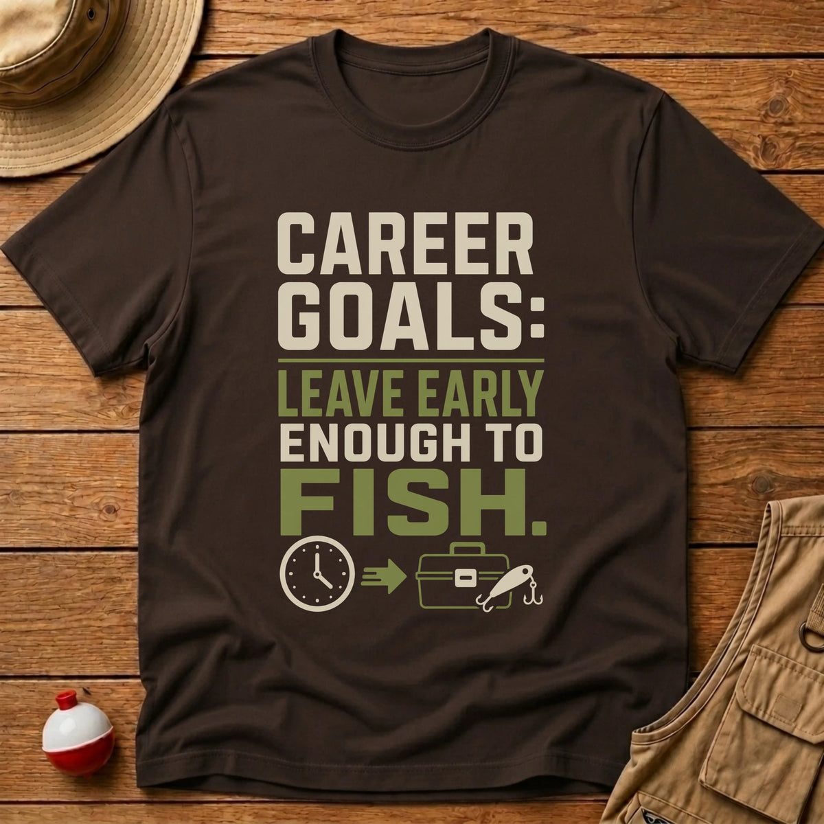 Career Goals T-Shirt - Floating Bobber
