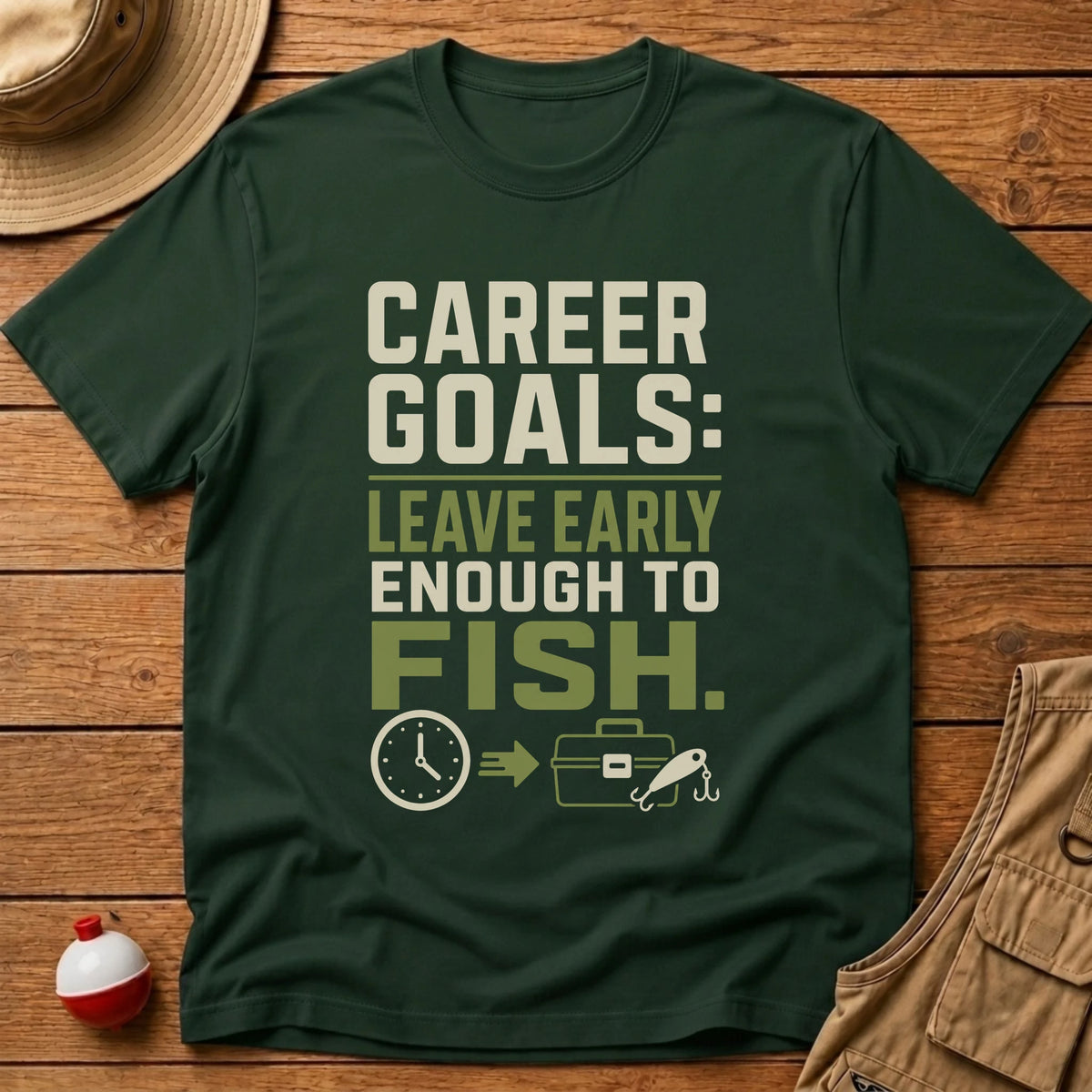 Career Goals T-Shirt - Floating Bobber