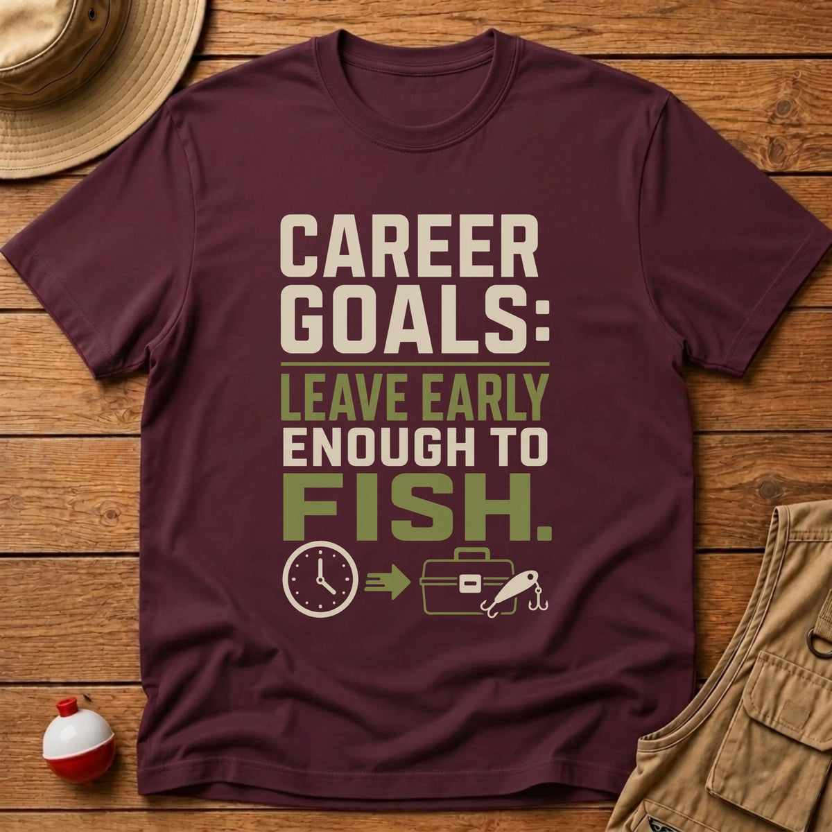 Career Goals T-Shirt - Floating Bobber