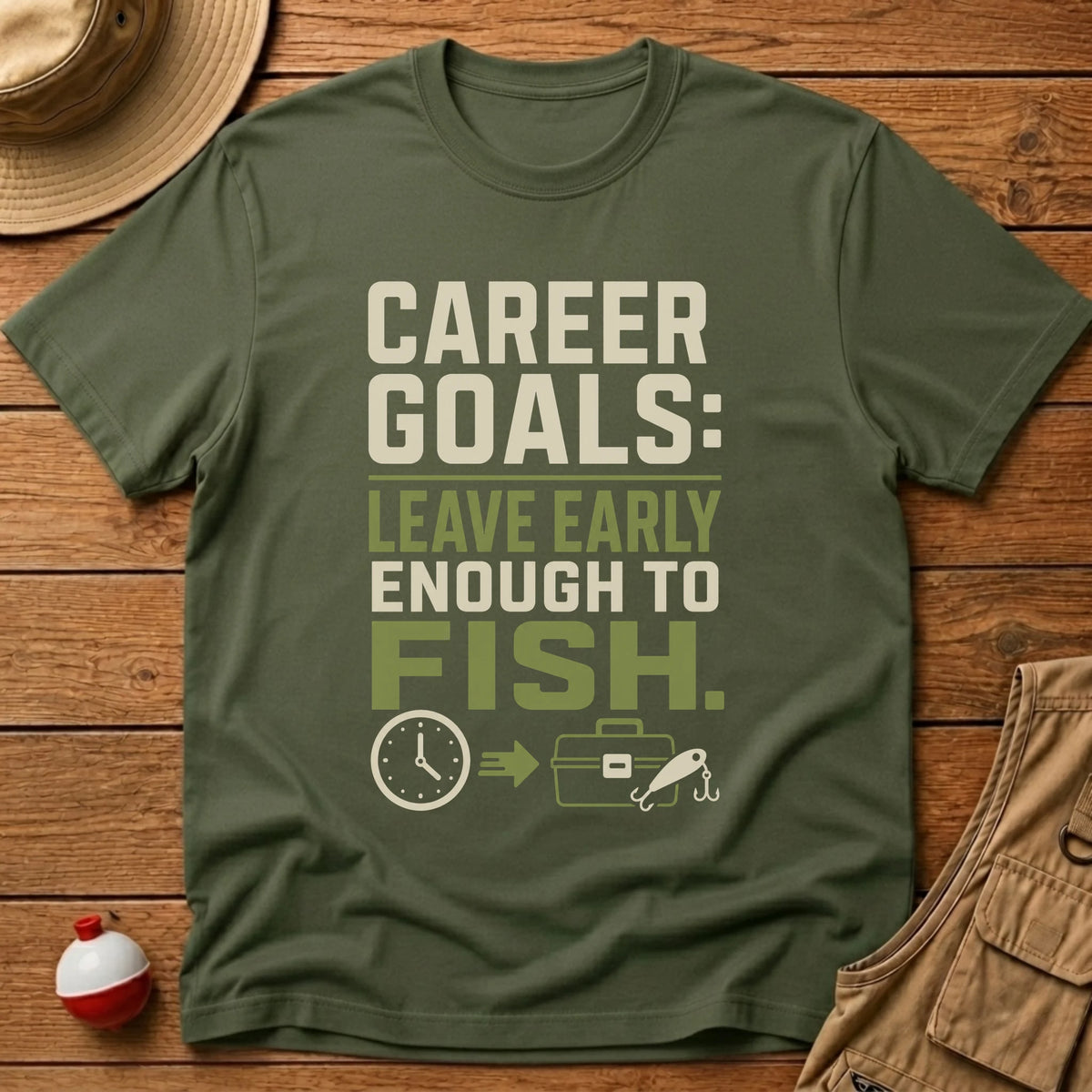 Career Goals T-Shirt - Floating Bobber