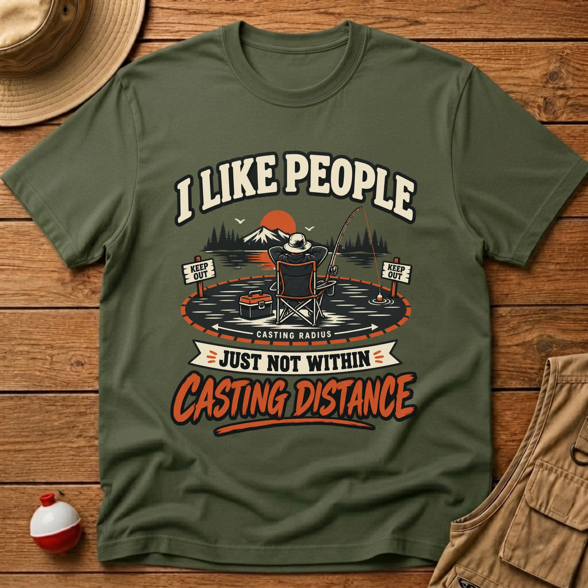 Casting Distance T-Shirt - Floating Bobber