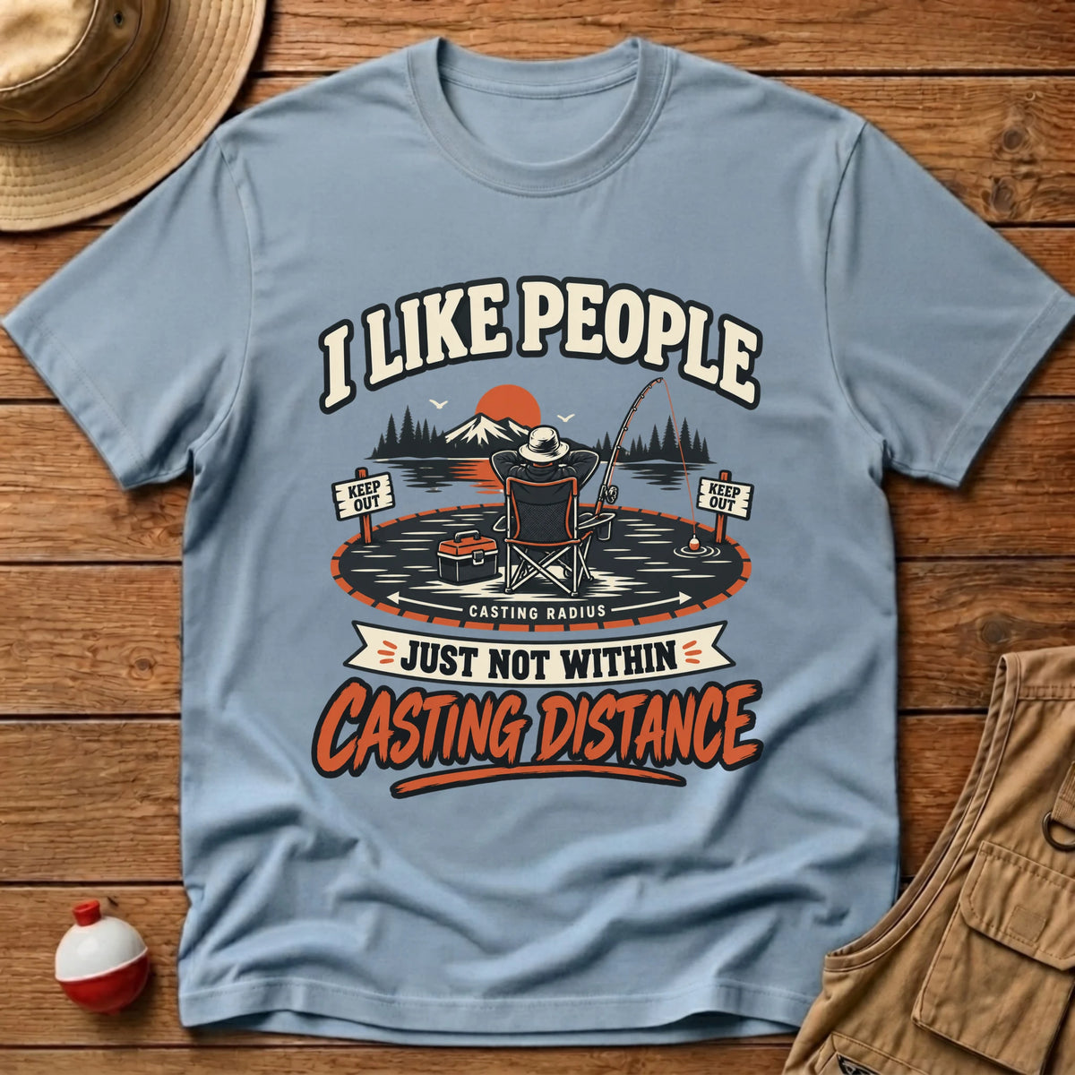 Casting Distance T-Shirt - Floating Bobber