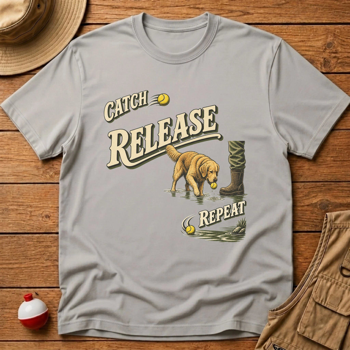Catch Release Repeat T-Shirt - Floating Bobber