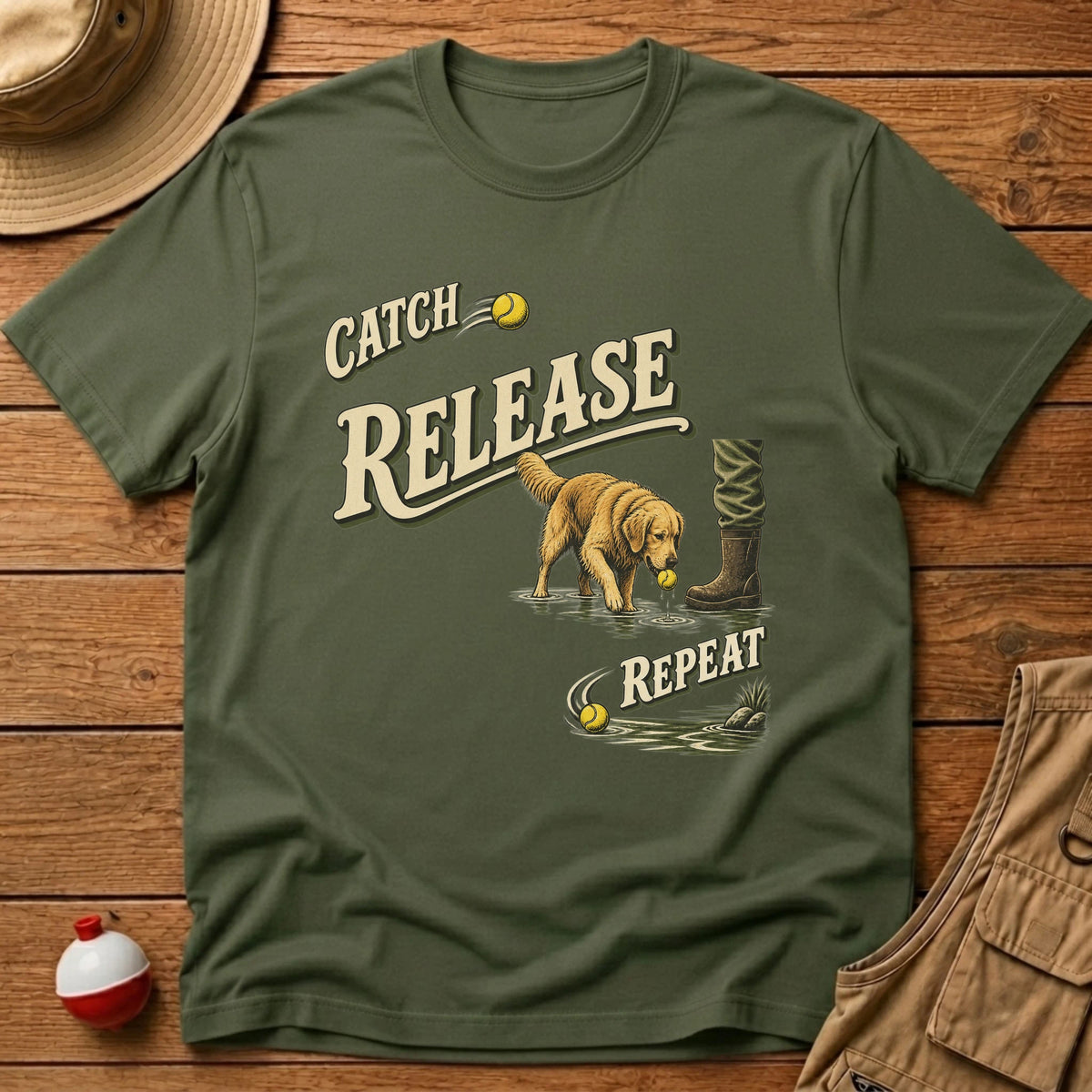 Catch Release Repeat T-Shirt - Floating Bobber